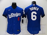 Dodgers 6 Trea Turner Royal 2021 City Connect Flexbase Jersey,baseball caps,new era cap wholesale,wholesale hats